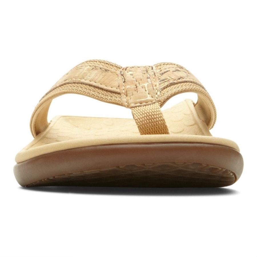 Vionic Gold Cork Tide Ii Sandale Mit Zehensteg