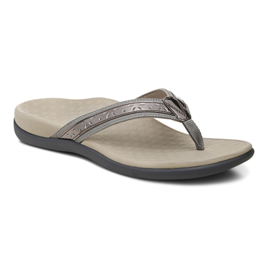 Casandra Zehenstegsandale Vionic Dark Pewter