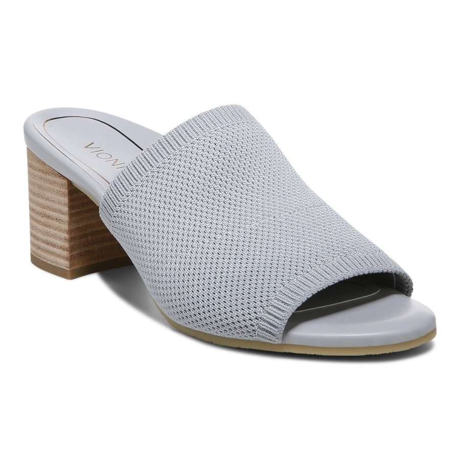 Hellgraue Vionic Fleur Sandale Mit Absatz