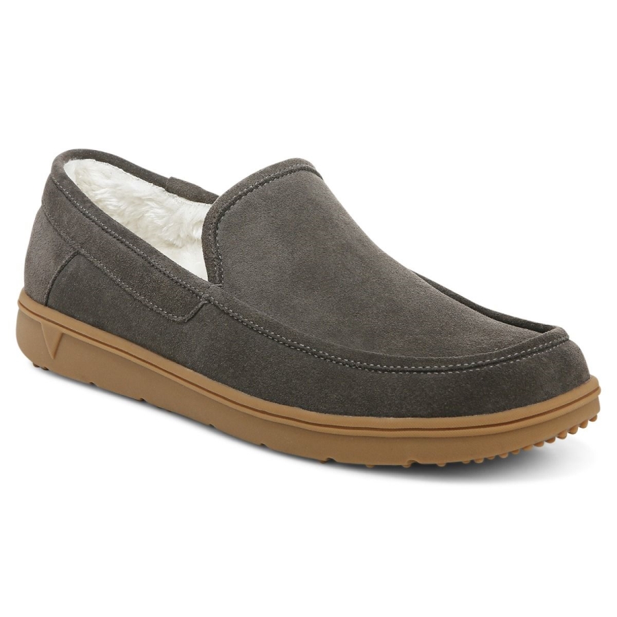 Gustavo Pantoffel Vionic Greige Wildleder