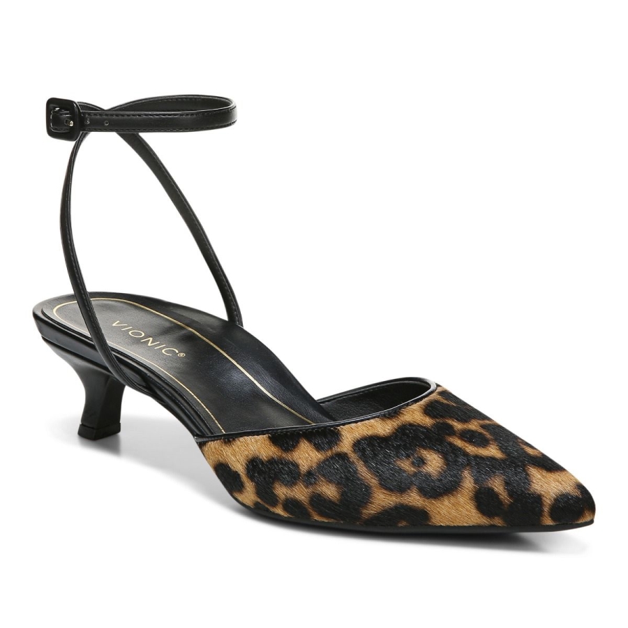 Tan Leopard Jacynda Kitten Heels Vionic