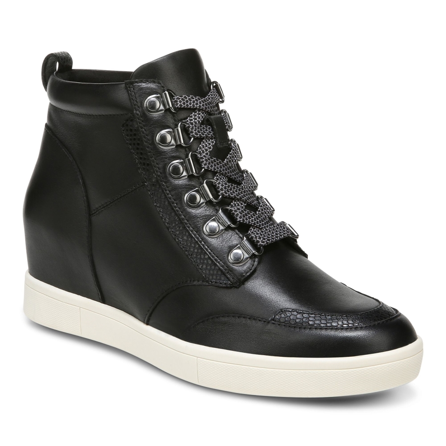 Jordy High Top Schwarzes Leder Vionic