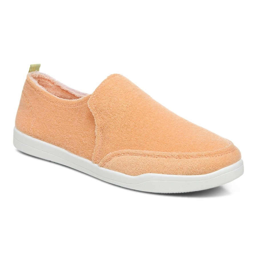 Apricot Terry Vionic Beach Malibu Slip-on Sneaker: Terry