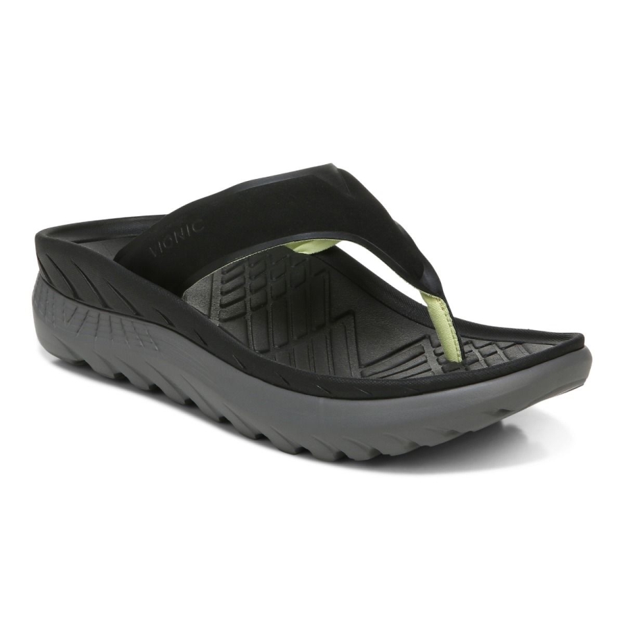 Restore Erholungssandale Schwarz Charcoal Vionic