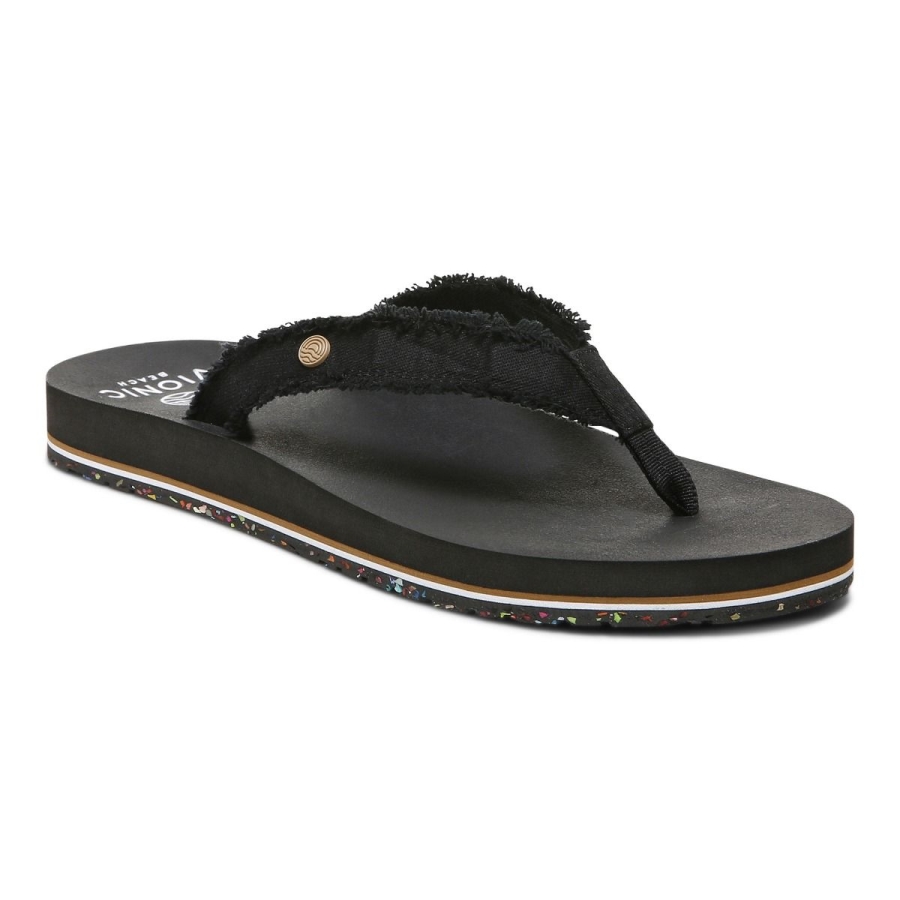 Black Beach Sandale Mit Zehensteg Vionic