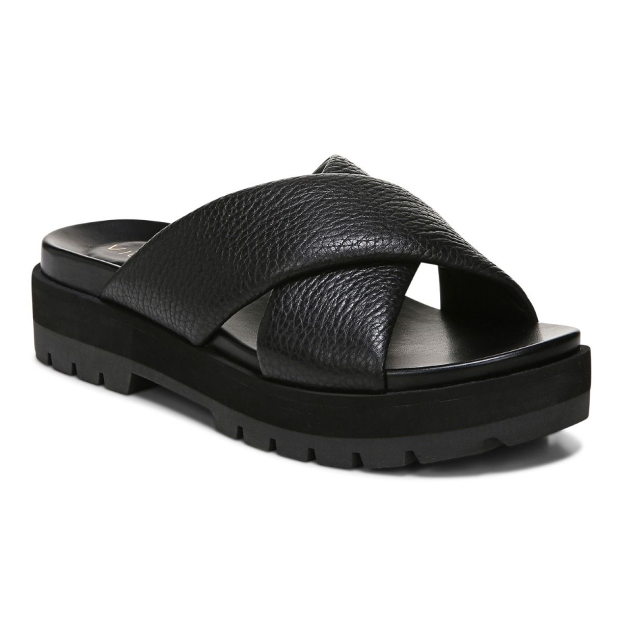 Vesta Flatform Stollensandale Vionic Schwarz