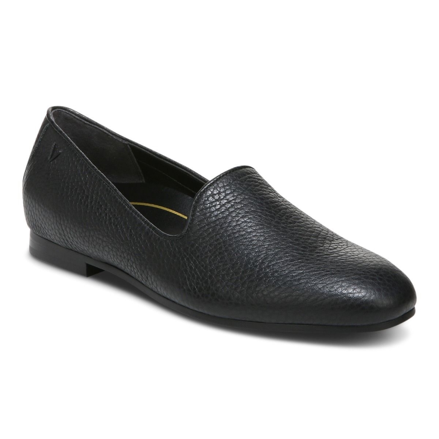 Schwarzes Gewalktes Leder