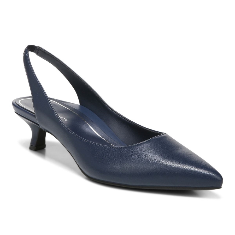 Marineblaues Leder