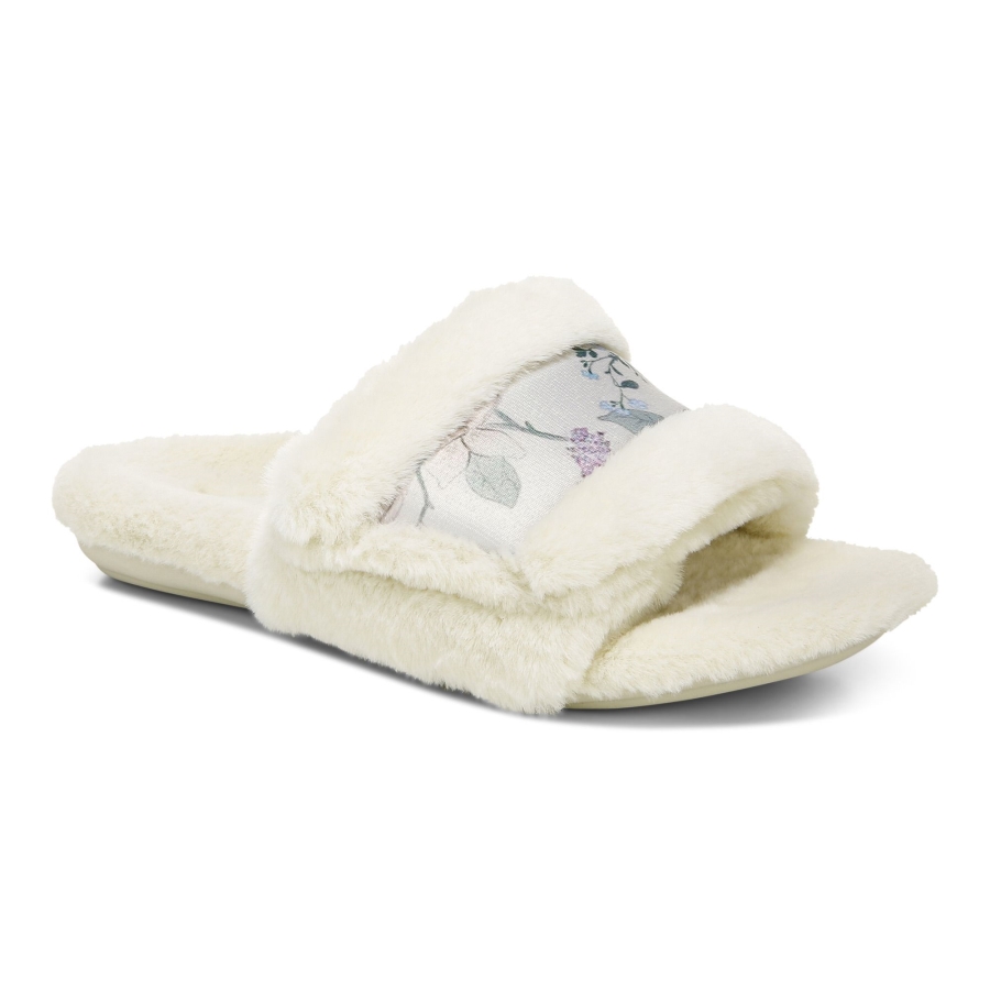 Erma Pantoffel Vionic Creme Botanisch