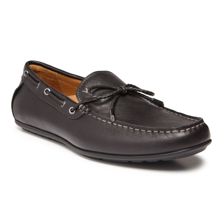 Vionic Luca Slip-on Loafer Aus Schwarzem Leder