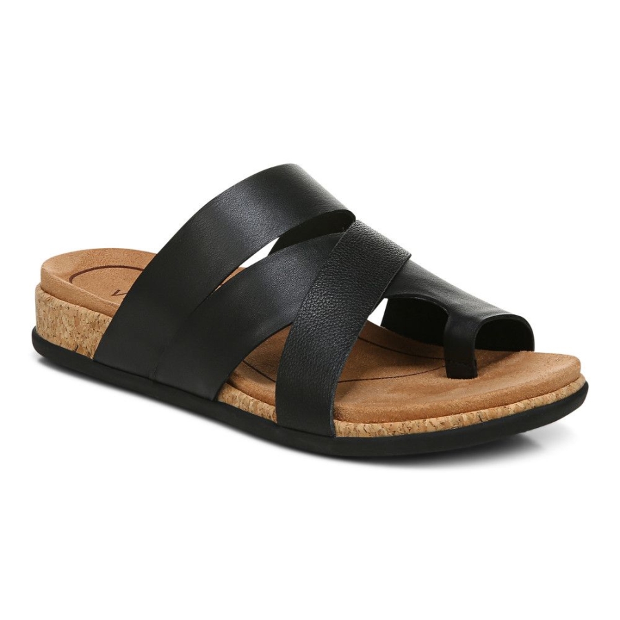 Schwarze Luelle Sandale Vionic