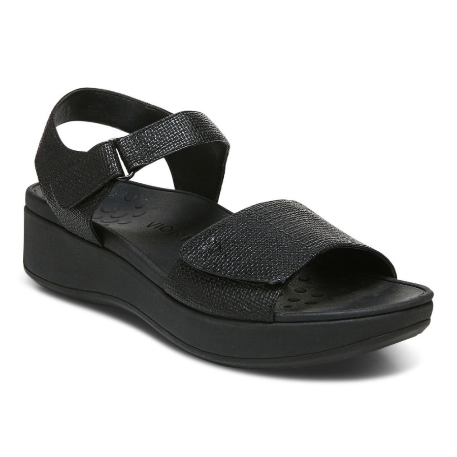 Schwarze Raz Sandale Vionic