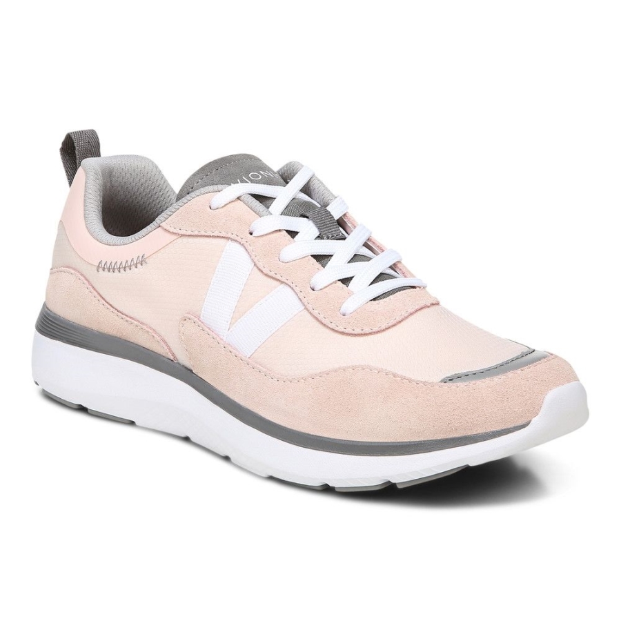 Ayse Sneaker Vionic Aus Nubukleder In Hellem Rouge