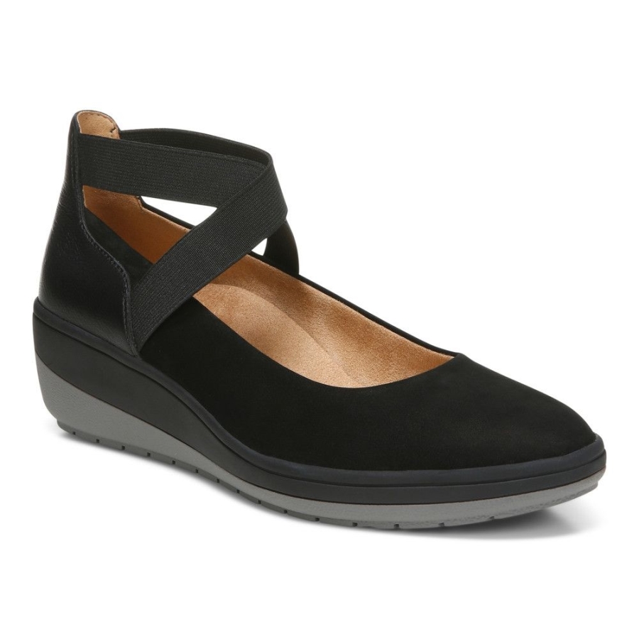 Vionic Black Elry Wedge