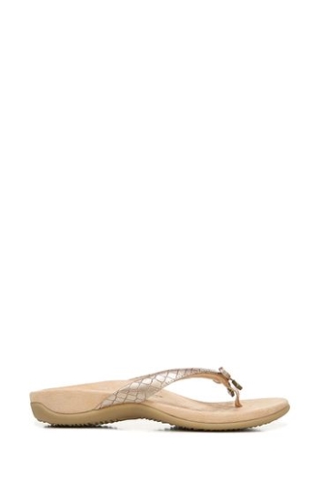 Goldene Bella Vionic Zehenstegsandalen
