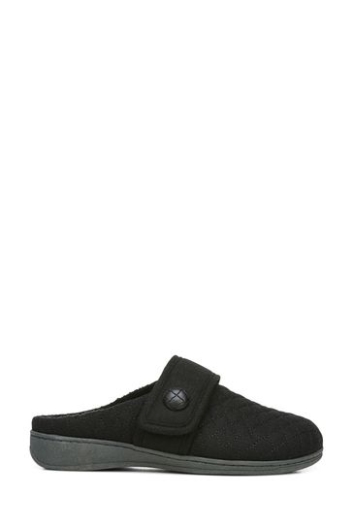 Vionic Carlin Mule Schwarze Hausschuhe