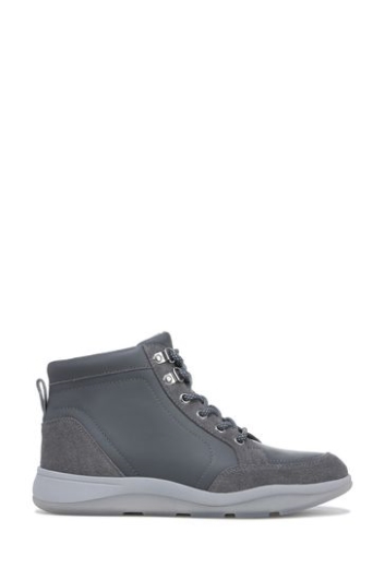 Vionic Anthrazitfarbenes Leder Whitley Chukka High Tops