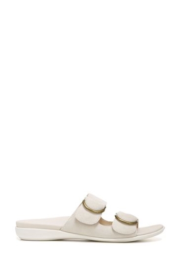 Vionic Cremefarbene Corlee-Slider-Sandalen
