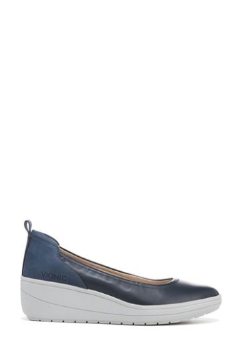 Vionic Jacey Blaue Keilslip-on-schuhe