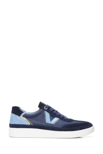 Vionic Mylie Schnürschuhe Aus Marineblauem Segeltuch