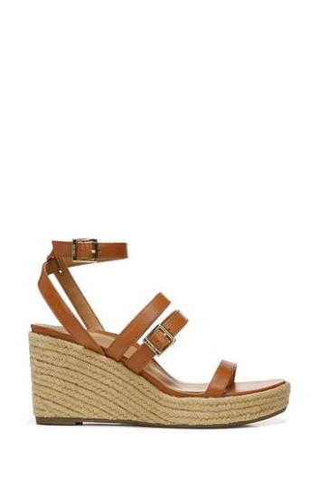 Vionic Sabina Braune Ledersandalen Mit Knöchelriemen